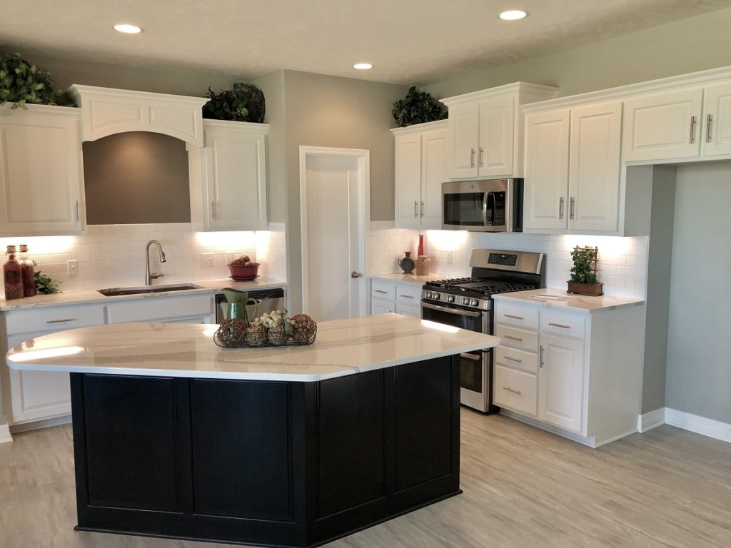 Kitchen Quartz Countertops. New Home Builder.