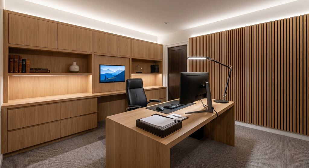 basement home office ideas remote work setup 1 - What Your Builder Wants You to Know About Finished Basement Ideas