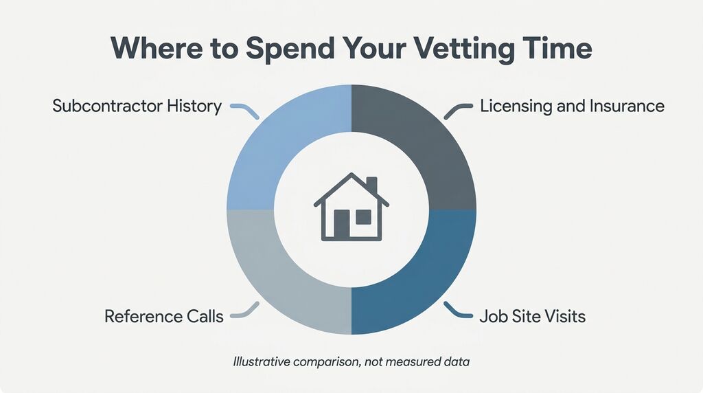 Donut chart showing where buyers should focus their builder vetting time